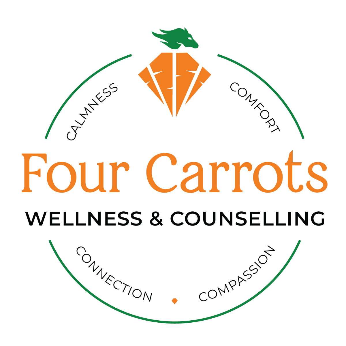 Four Carrots Wellness & Counselling emblem logo